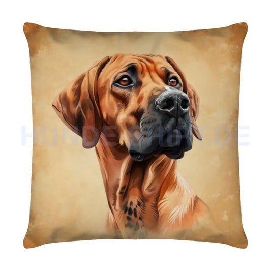 Kissen "Rhodesian Ridgeback - Portrait" Weiß – hunde-shirt.de