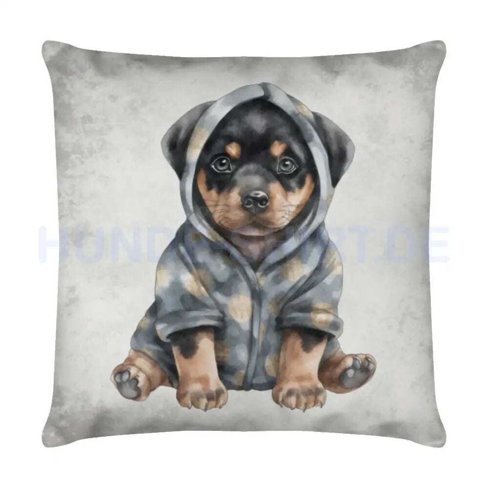 Kissen "Rottweiler - Puppy" Weiß – hunde-shirt.de