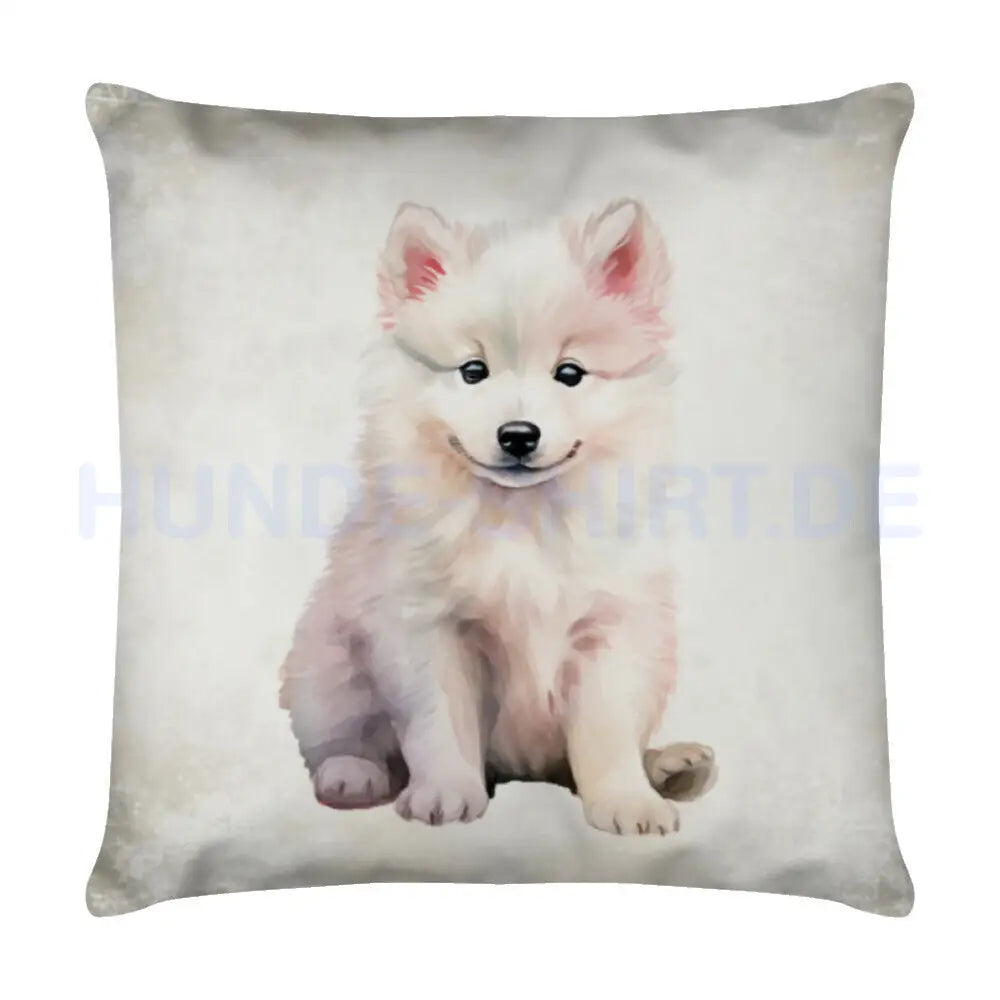 Kissen "Samoyed - Puppy" Weiß – hunde-shirt.de