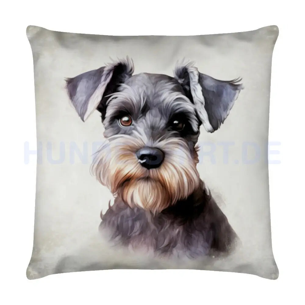 Kissen "Schnauzer - Sweet" Weiß – hunde-shirt.de