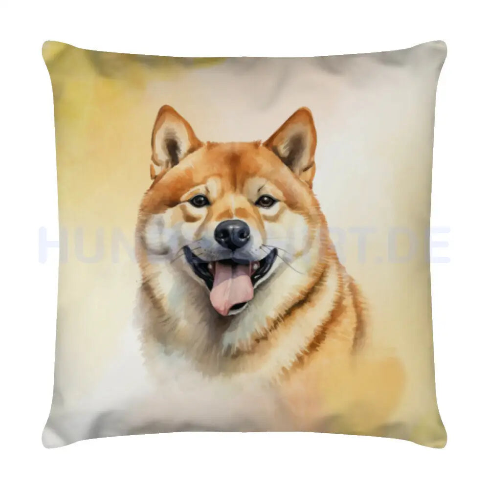 Kissen "Shiba Inu Portrait" Weiß – hunde-shirt.de