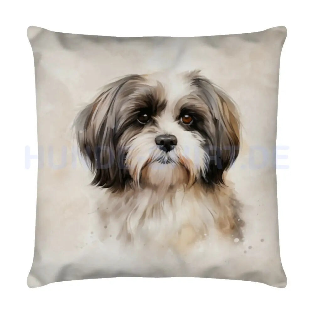 Kissen "Shih Tzu Beige" Weiß – hunde-shirt.de