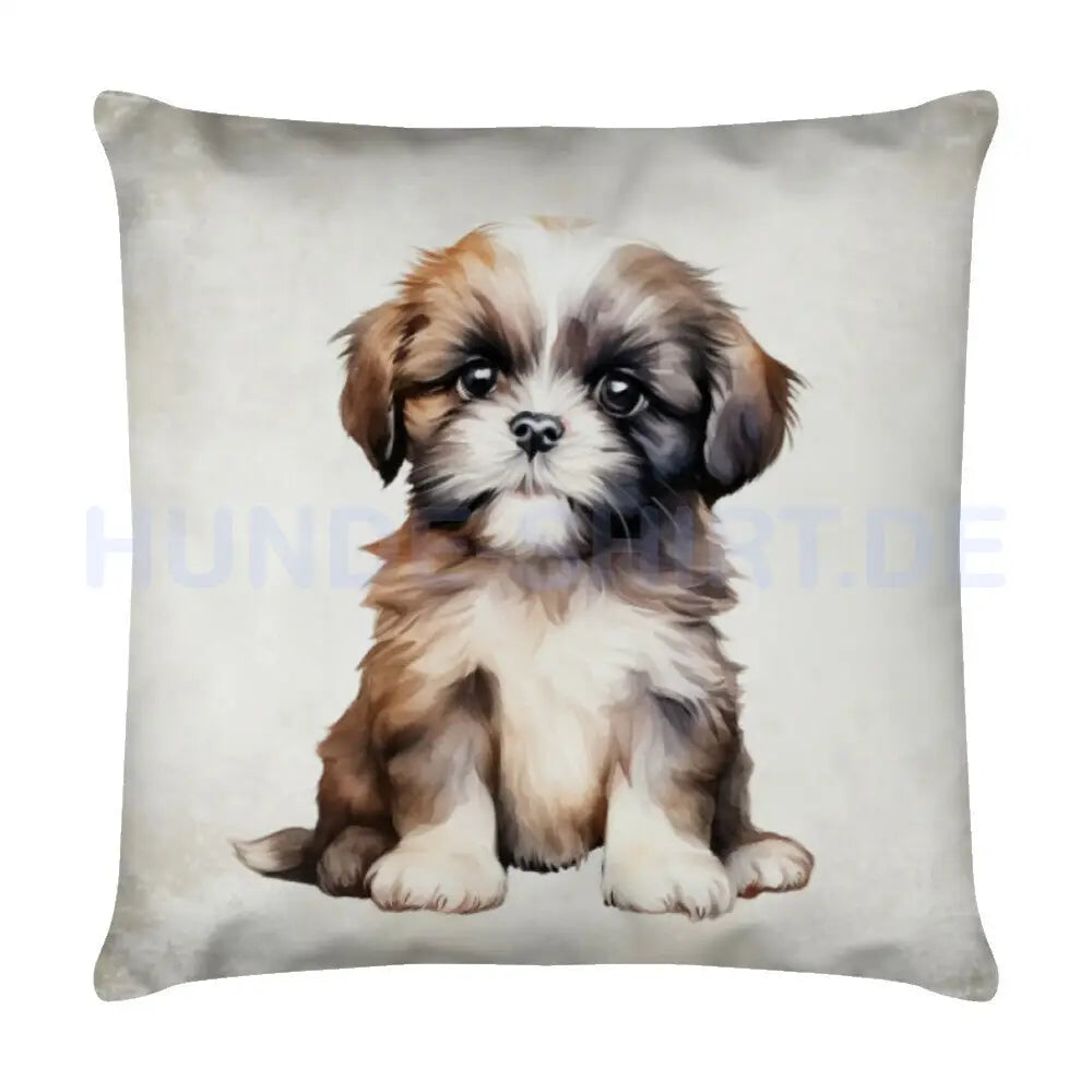 Kissen "Shih Tzu - Puppy 2" Weiß – hunde-shirt.de