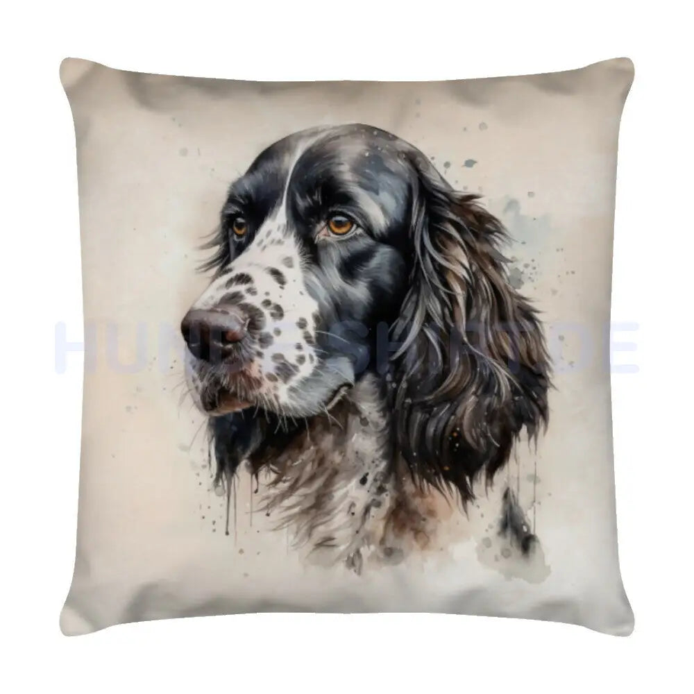 Kissen "Springer Spaniel - Blick" Weiß – hunde-shirt.de