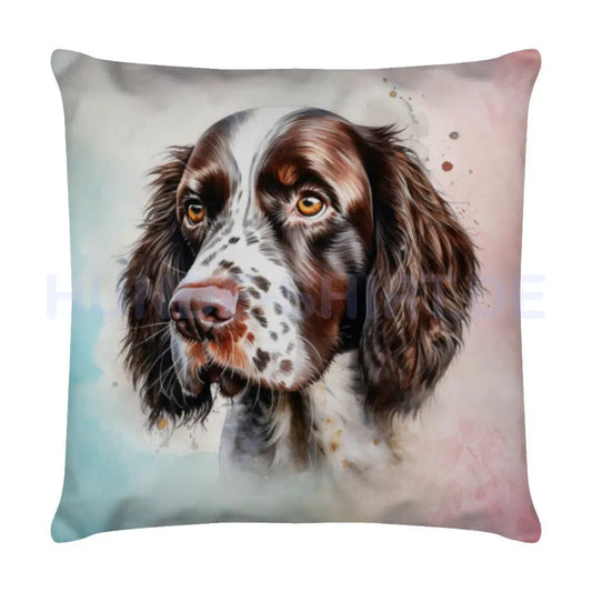 Kissen "Springer Spaniel Portrait" Weiß – hunde-shirt.de