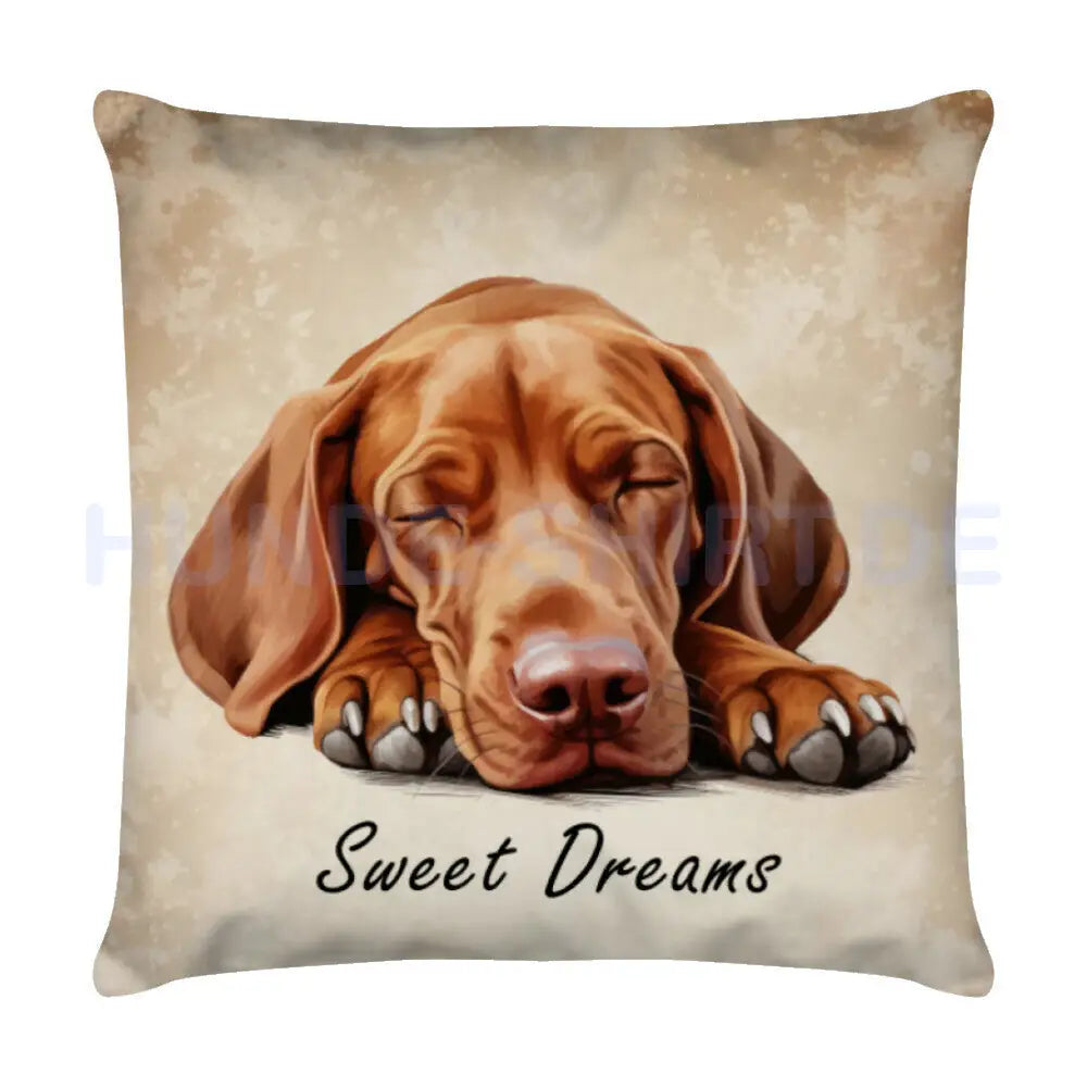 Kissen "Vizsla - Sweet Dreams" Weiß – hunde-shirt.de