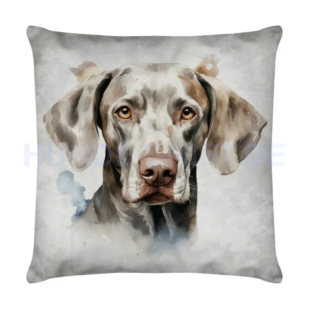 Kissen "Weimaraner - Blick" Weiß – hunde-shirt.de