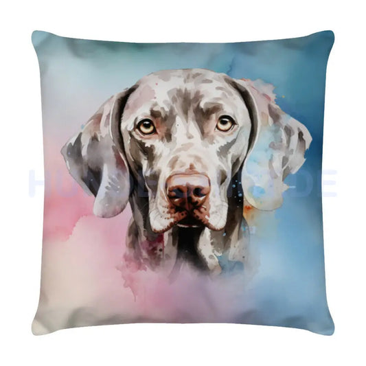 Kissen "Weimaraner blue" Weiß – hunde-shirt.de