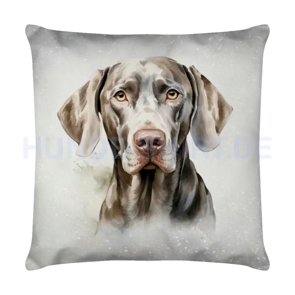 Kissen "Weimaraner Portrait" Weiß – hunde-shirt.de