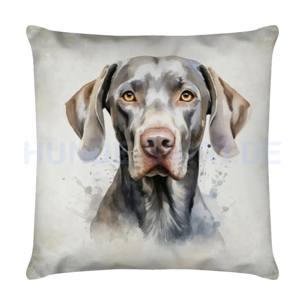 Kissen "Weimaraner - Portrait" Weiß – hunde-shirt.de