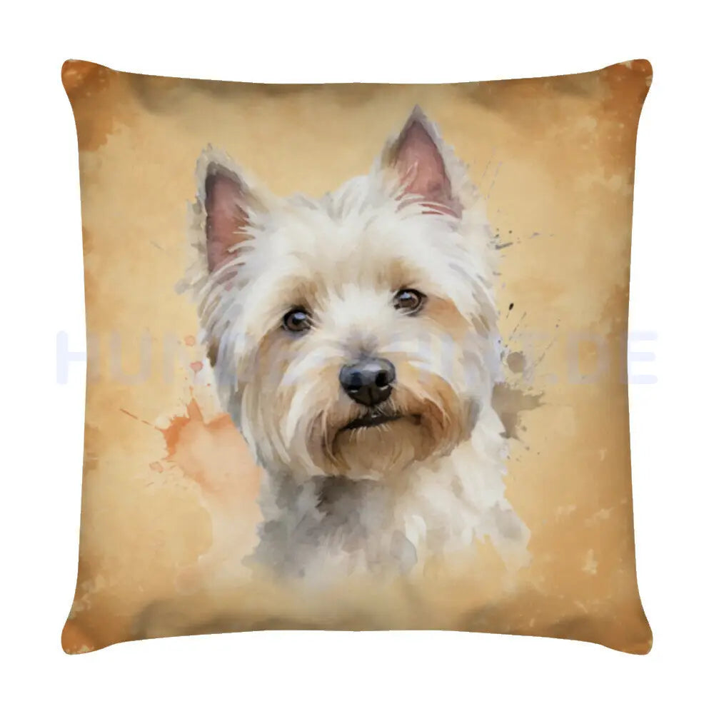 Kissen "Westie Portrait" Weiß – hunde-shirt.de