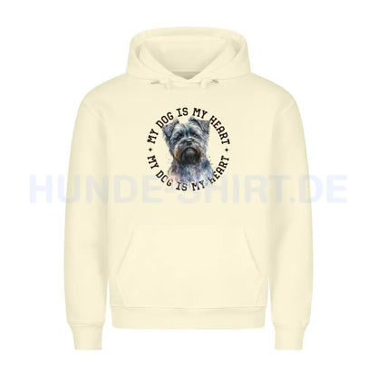 Premium Hoodie "Affenpinscher HEART" Beige – hunde-shirt.de