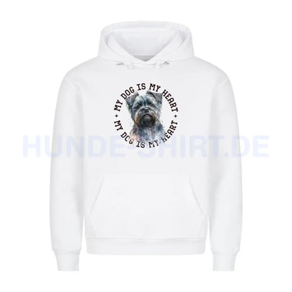 Premium Hoodie "Affenpinscher HEART" Weiß – hunde-shirt.de