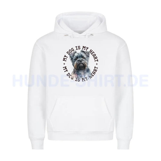 Premium Hoodie "Affenpinscher HEART" Weiß – hunde-shirt.de