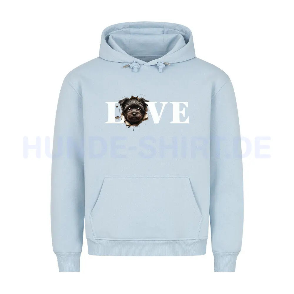 Premium Hoodie "Affenpinscher - LOVE" Babyblau – hunde-shirt.de