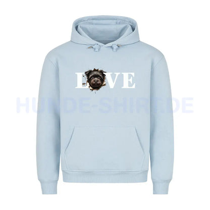 Premium Hoodie "Affenpinscher - LOVE" Babyblau – hunde-shirt.de