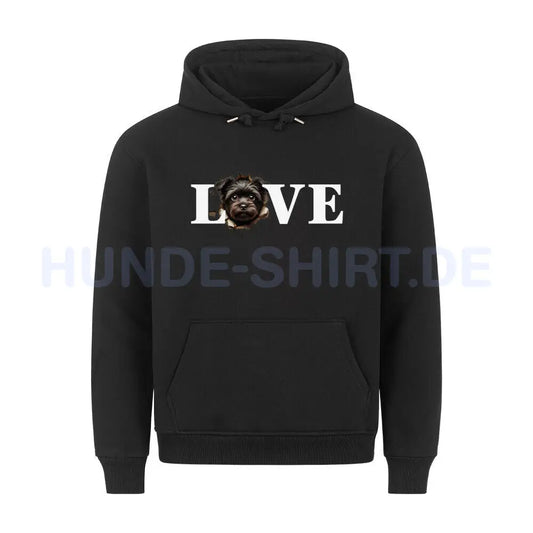 Premium Hoodie "Affenpinscher - LOVE" Schwarz – hunde-shirt.de