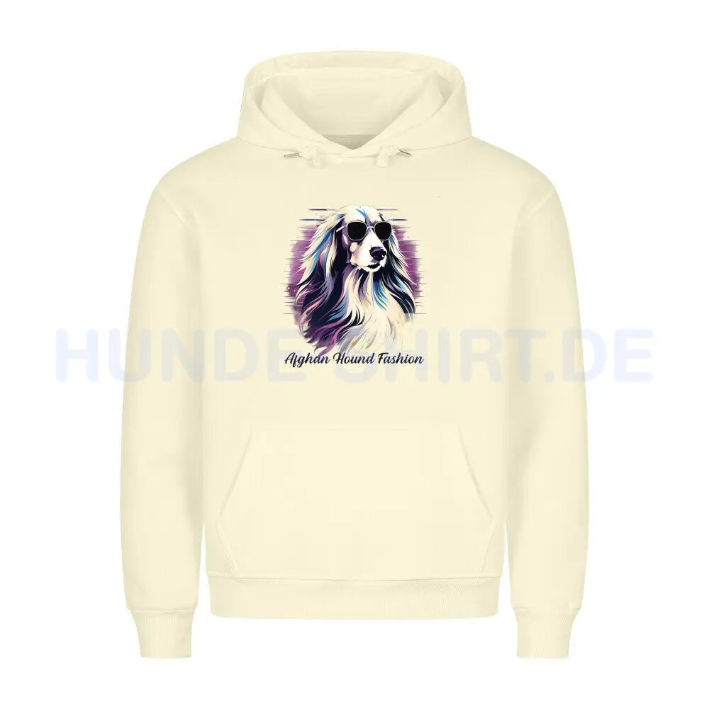 Premium Hoodie "Afghan Hound Fashion" Beige – hunde-shirt.de