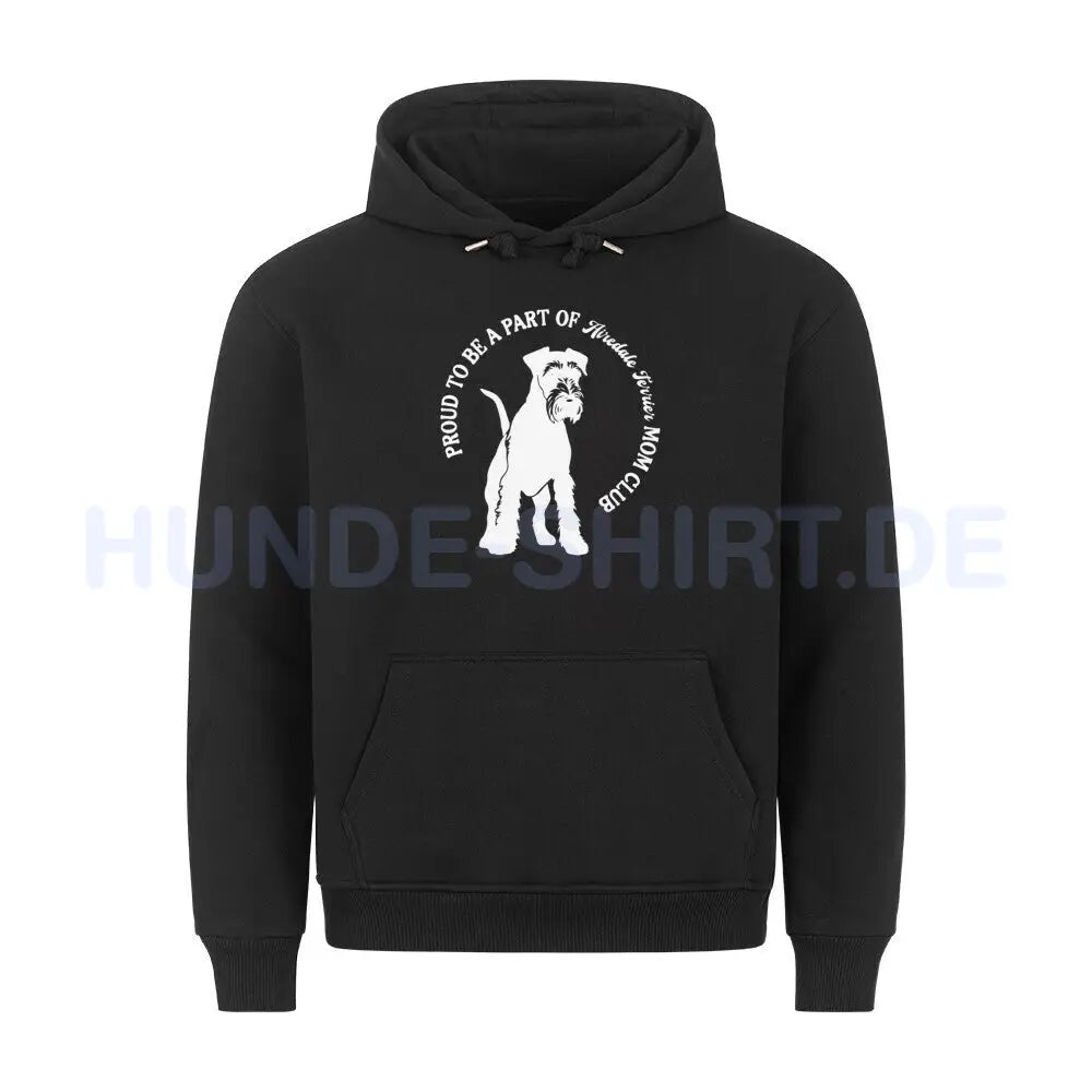 Premium Hoodie "Airedale Terrier - MOM CLUB" Schwarz – hunde-shirt.de