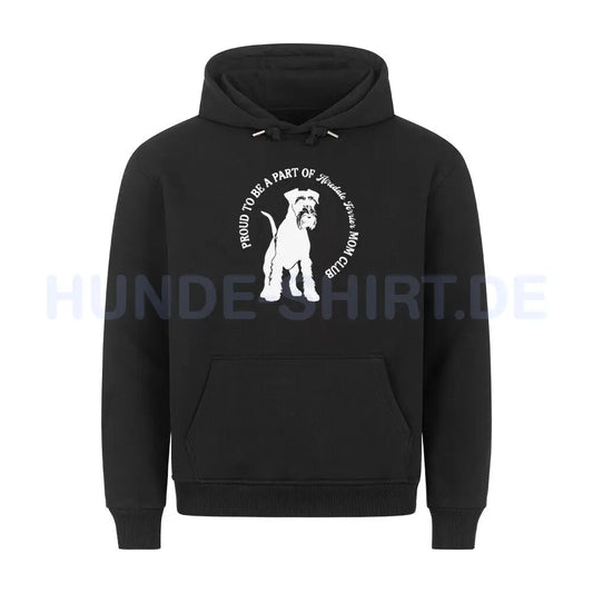 Premium Hoodie "Airedale Terrier - MOM CLUB" Schwarz – hunde-shirt.de