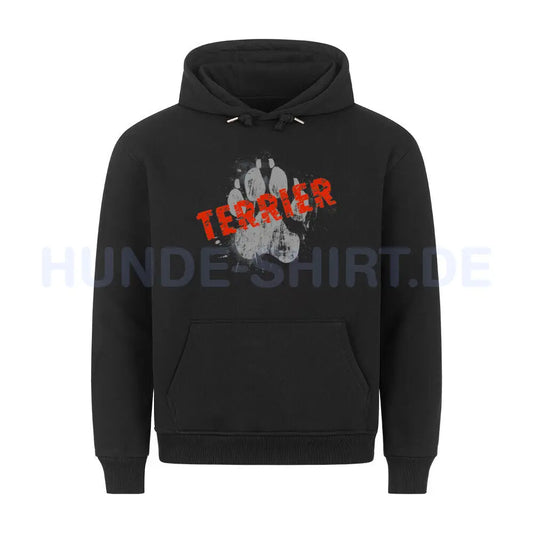 Premium Hoodie "Airedale Terrier - PAW" Schwarz – hunde-shirt.de