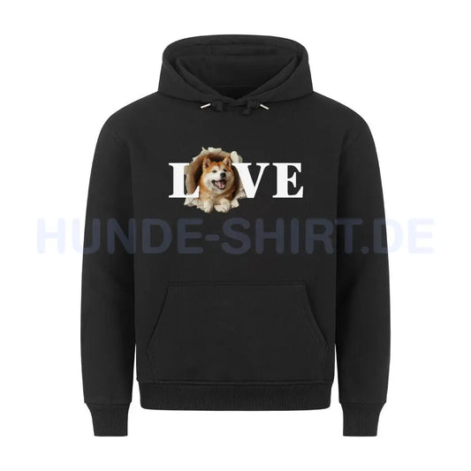 Premium Hoodie "Akita Inu - LOVE" Schwarz – hunde-shirt.de