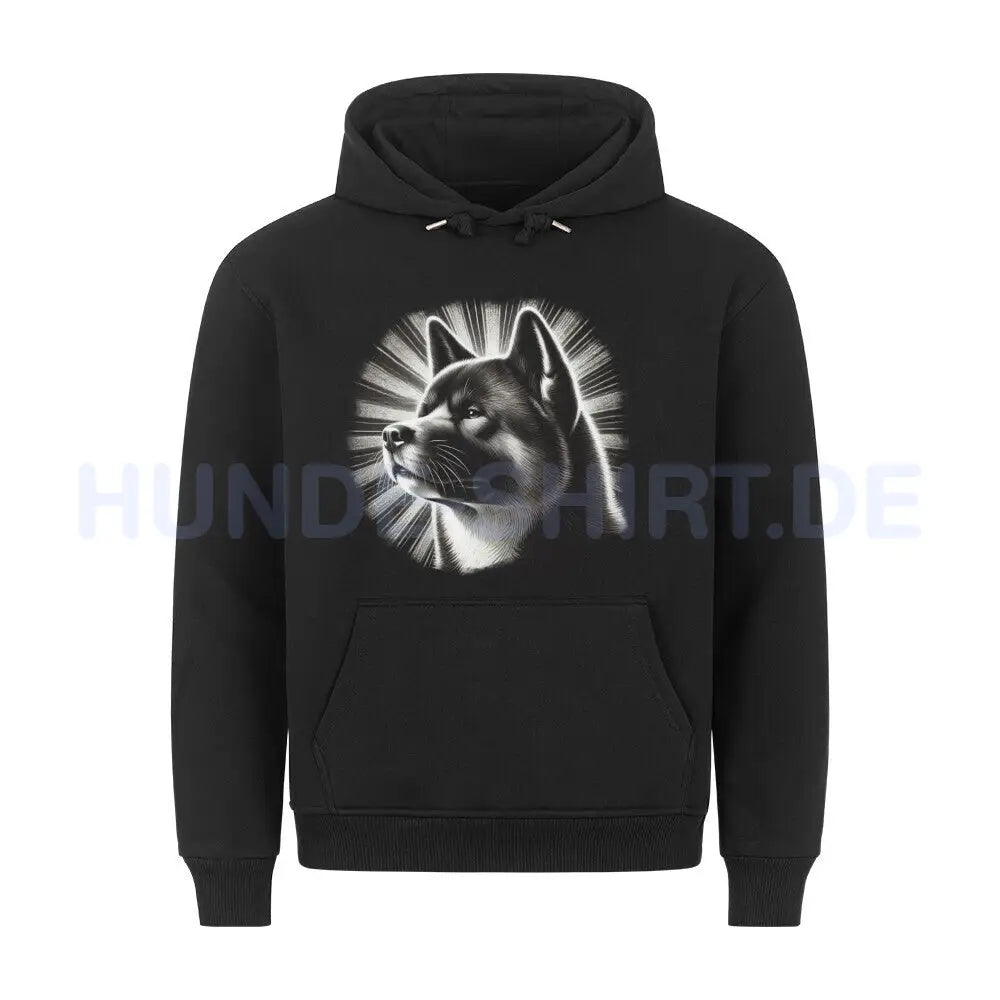 Premium Hoodie "Akita Inu - Shine" Schwarz – hunde-shirt.de