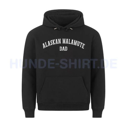 Premium Hoodie "Alaskan Malamute - DAD" Schwarz – hunde-shirt.de