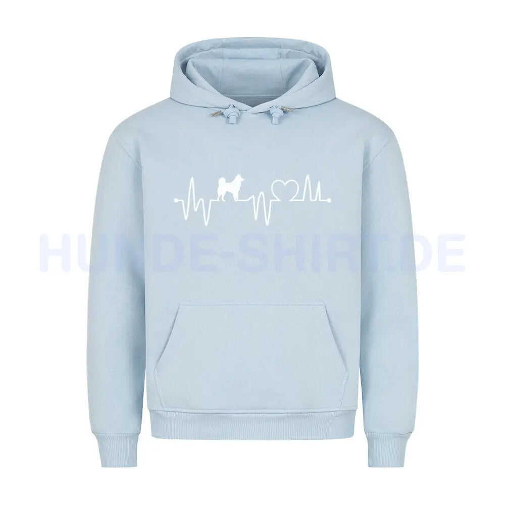 Premium Hoodie "Alaskan Malamute - Heartbeat" Babyblau – hunde-shirt.de