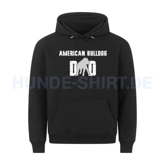 Premium Hoodie "American Bulldog - Dad" Schwarz – hunde-shirt.de