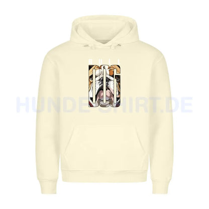 Premium Hoodie "American Bulldog - Face" Beige – hunde-shirt.de