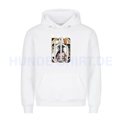 Premium Hoodie "American Bulldog - Face" Weiß – hunde-shirt.de