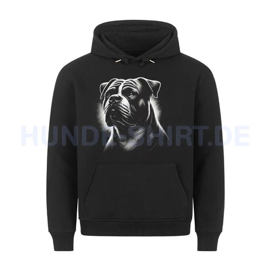 Premium Hoodie "American Bulldog Shine" Schwarz – hunde-shirt.de