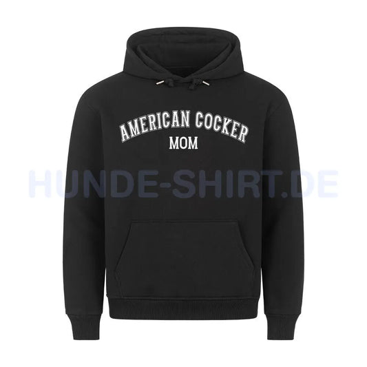 Premium Hoodie "American Cocker - MOM" Schwarz – hunde-shirt.de