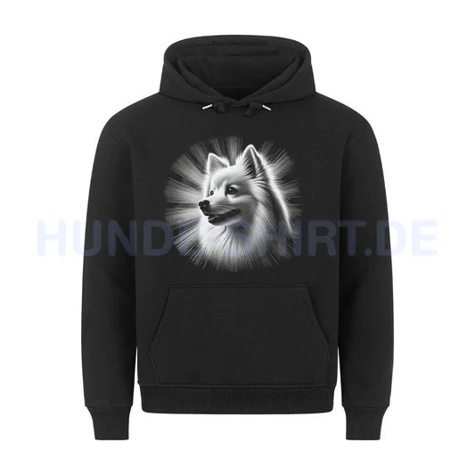 Premium Hoodie "American Eskimo - Bright" Schwarz – hunde-shirt.de