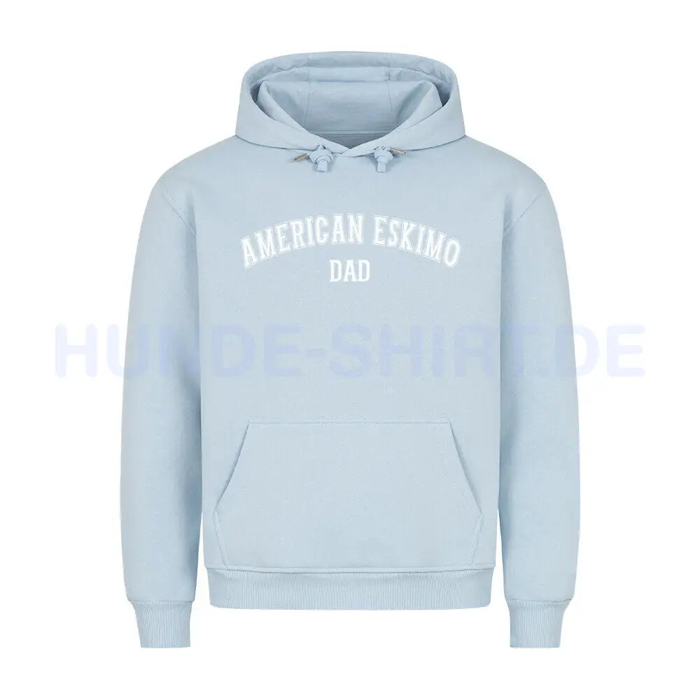 Premium Hoodie "American Eskimo - DAD" Babyblau – hunde-shirt.de