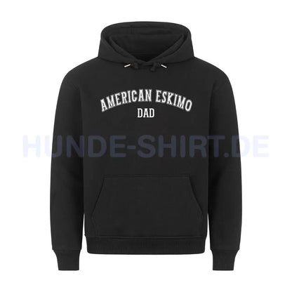 Premium Hoodie "American Eskimo - DAD" Schwarz – hunde-shirt.de