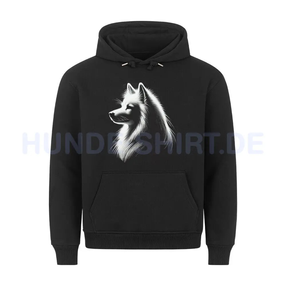 Premium Hoodie "American Eskimo Shine" Schwarz – hunde-shirt.de