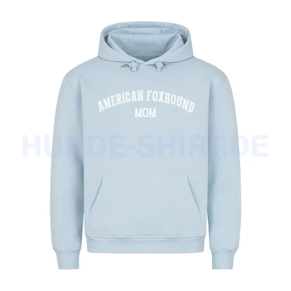 Premium Hoodie "American Foxhound - MOM" Babyblau – hunde-shirt.de