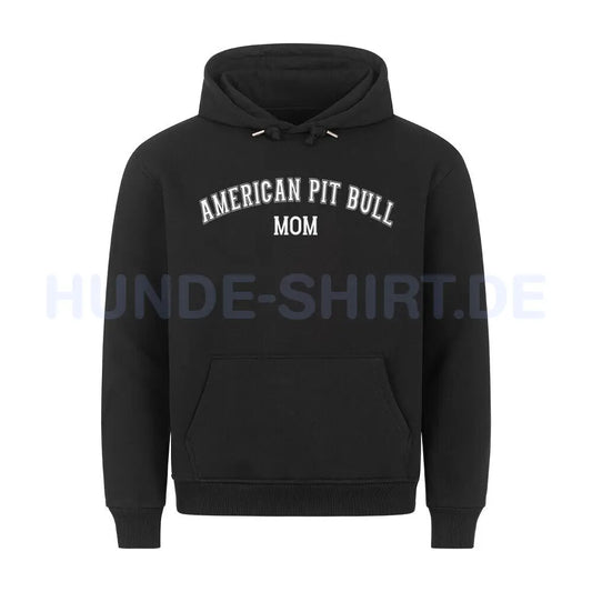 Premium Hoodie "American Pit Bull - MOM" Schwarz – hunde-shirt.de