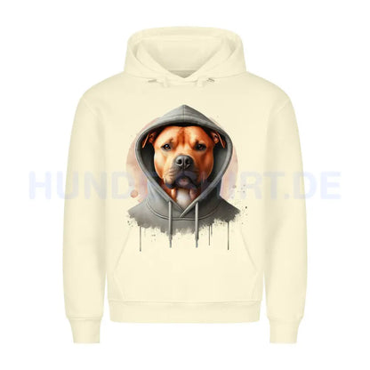 Premium Hoodie "American Pit Bull Terrier Hooded 2" Beige – hunde-shirt.de