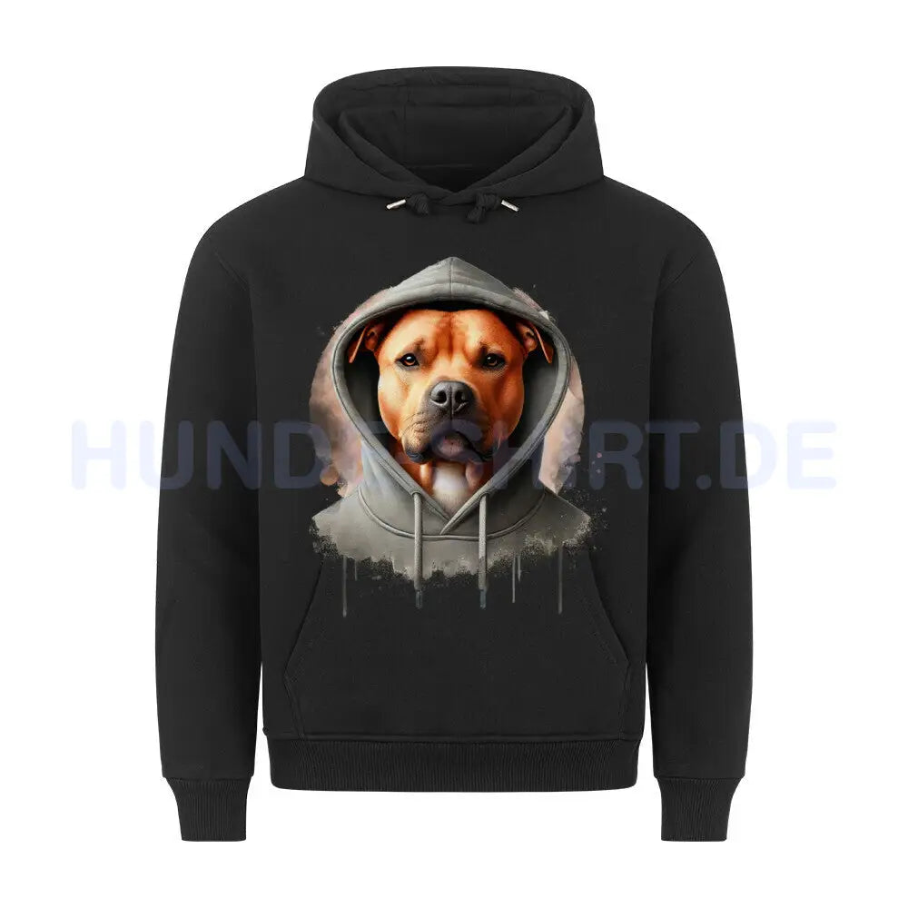 Premium Hoodie "American Pit Bull Terrier Hooded 2" Schwarz – hunde-shirt.de