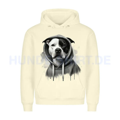 Premium Hoodie "American Pit Bull Terrier Hooded" Beige – hunde-shirt.de