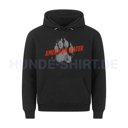 Premium Hoodie "American Water - PAW" Schwarz – hunde-shirt.de