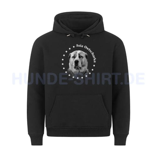 Premium Hoodie "Asia Owtscharka R" Schwarz – hunde-shirt.de