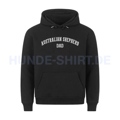 Premium Hoodie "Australian Shepherd - DAD" Schwarz – hunde-shirt.de