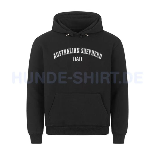 Premium Hoodie "Australian Shepherd - DAD" Schwarz – hunde-shirt.de