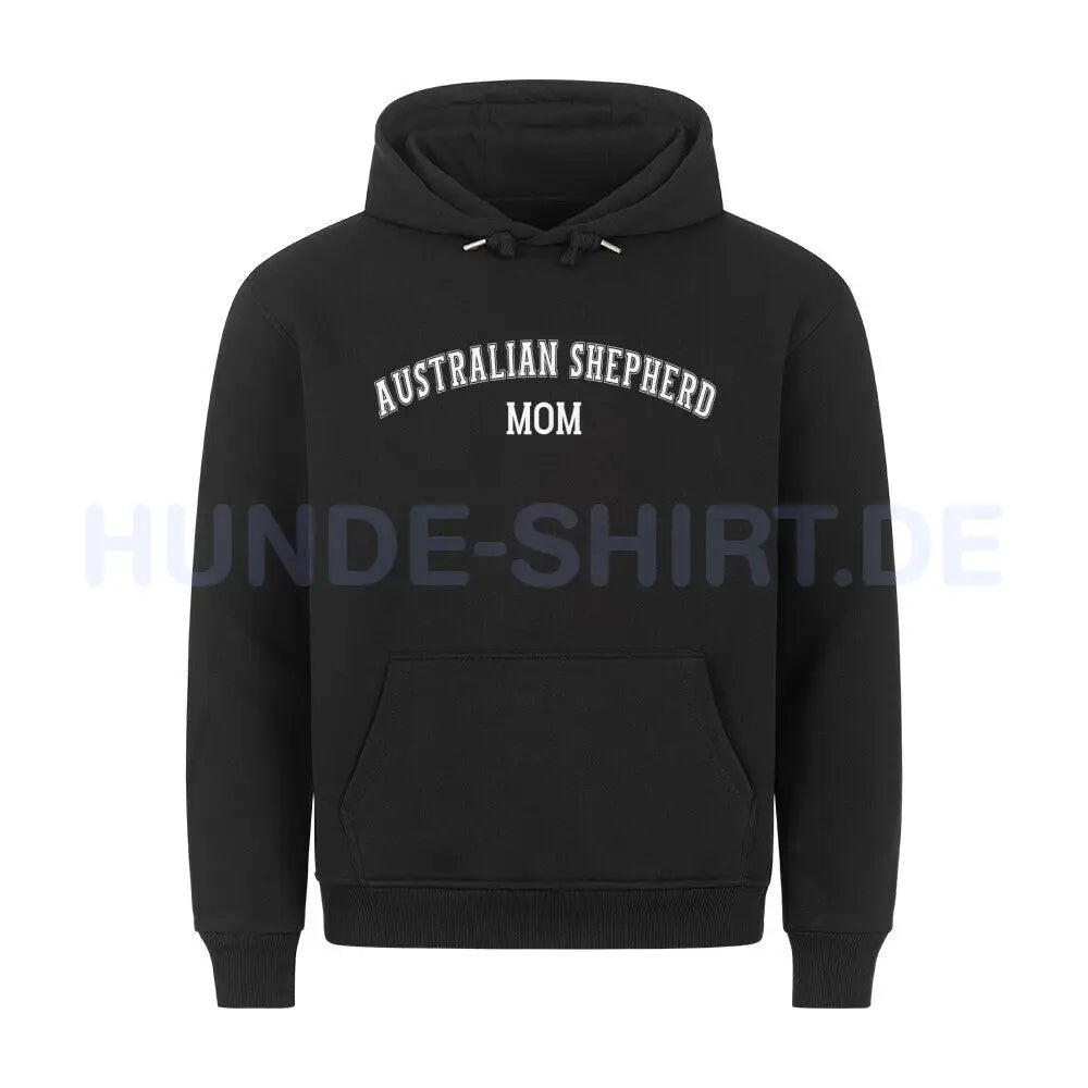 Premium Hoodie "Australian Shepherd - MOM" Schwarz – hunde-shirt.de