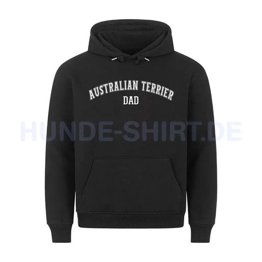 Premium Hoodie "Australian Terrier - DAD" Schwarz – hunde-shirt.de