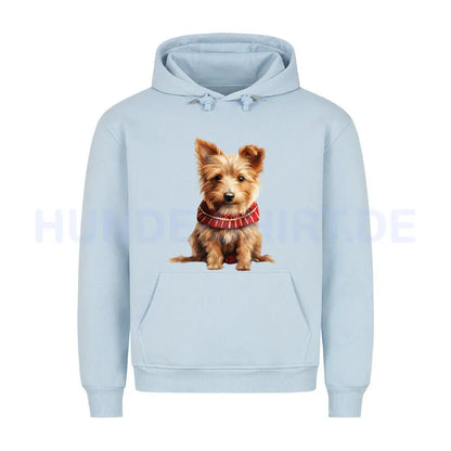 Premium Hoodie "Australian Terrier - Winter" Babyblau – hunde-shirt.de